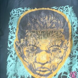 Graphic Print Hoodie - Black and Gold